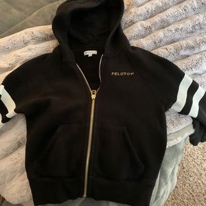 Black Peloton Zip Up Hoodie with Star